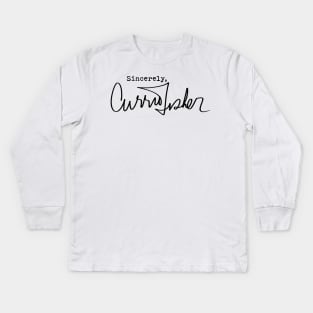 Carrie Fisher, sincerely. Kids Long Sleeve T-Shirt